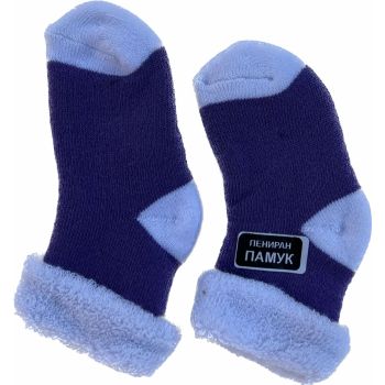 Детски термо чорапки от пениран памук, лилави