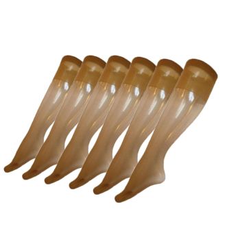 Комплект от 6 чифта Ликрови Чорапи 20 Den - 3/4 - карамел
