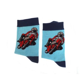 Детски Пенирани Чорапи с мотор в светло син цвят