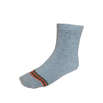 МЪЖКИ  чорапи от мерсеризиран памук с десен на точки, светло сив