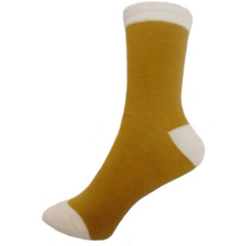 ДАМСКИ  Чорапи от Пениран памук - цвят "охра" 