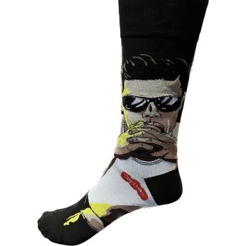 Дамски чорапи с апликация на мъж
