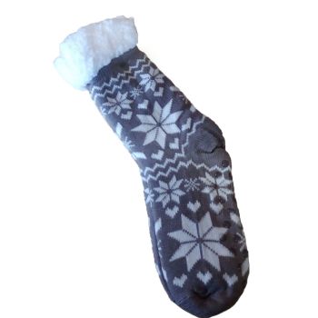 Светло сиви Коледни чорапи