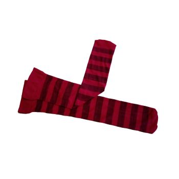 7/8 дълги чорапи 80 Den в червен цвят на меланжови ленти