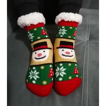 Зимни детски чорапи със снежен човек