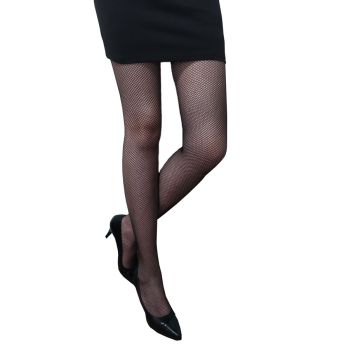 Дамски фигурални чорапогащи мрежа черни
