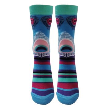 ДАМСКИ чорапи от пениран памук - паунови пера