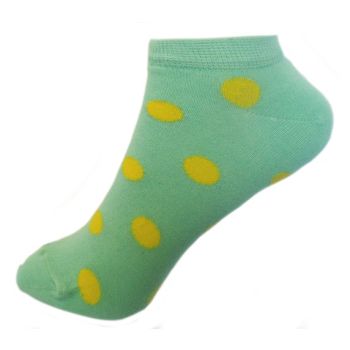 ДАМСКИ  Терлик от Пениран памук - зелен с жълти точки