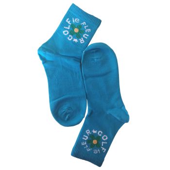 Сини пролетни дамски чорапи от мерсеризиран памук