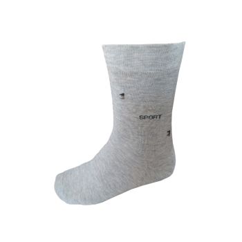 МЪЖКИ  чорапи от пениран памук, Светло сиви