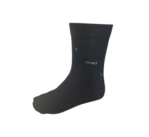 Мъжки чорапи от пениран памук, Черни
