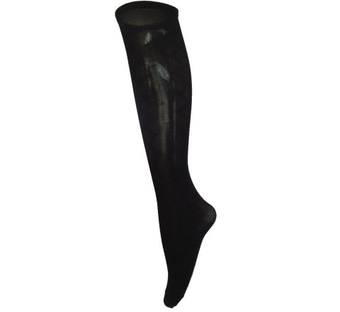 3/4 Фигурални чорапи с плътност 40 Den черни със  фигури