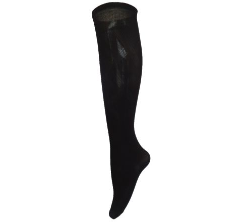 3/4 Фигурални чорапи 40 Den в черен цвят на ромбоиди