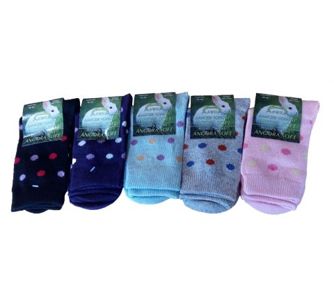 Дамски чорапи Ангора Soft - различни цветове с точки