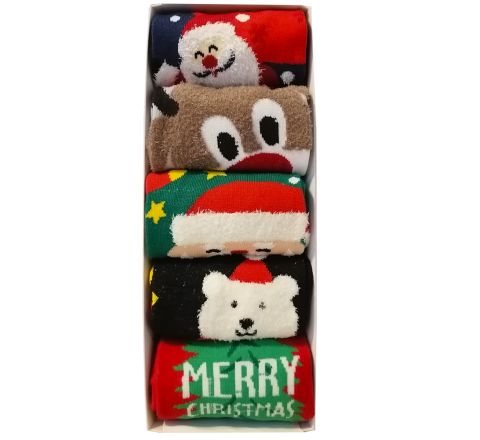 Комплект дамски Коледни чорапи, 5 чифта