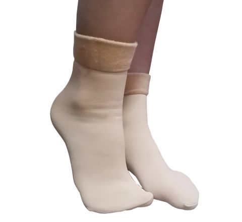 Комплект дамски луксозни чорапи, 4 чифта, Бежов цвят