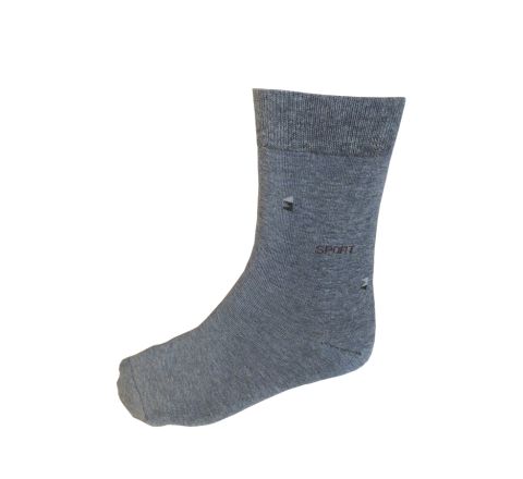 Мъжки чорапи от пениран памук в сив цвят 
