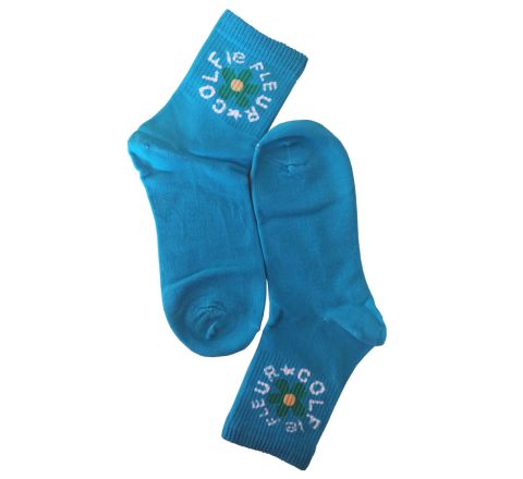 Сини пролетни дамски чорапи от мерсеризиран памук