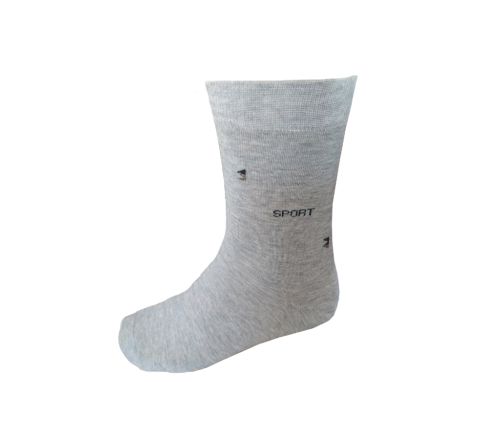 Мъжки чорапи от пениран памук, Светло сиви