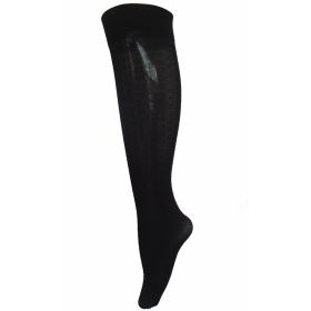 ДАМСКИ 3/4 фигурални чорапи 40 Den - черни с малки розички по тях