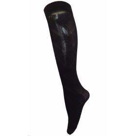 ДАМСКИ  Фигурални 3/4 чорапи 40 Den - черни с флорален мотив
