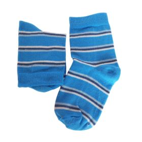Детски Пенирани Памучни чорапи в син цвят на райе