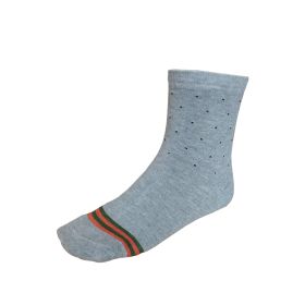 МЪЖКИ  чорапи от мерсеризиран памук с десен на точки, светло сив