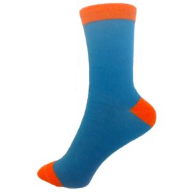 ДАМСКИ  Чорапи от Пениран памук - сини с оранжево