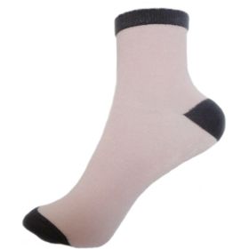 ДАМСКИ  Чорапи от Пениран памук - розово/сиви