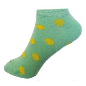 ДАМСКИ  Терлик от Пениран памук - зелен с жълти точки